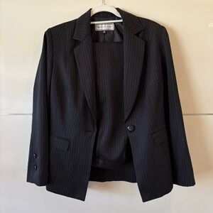 Travis Ayers Size 10 women's pant suit black with silver trim